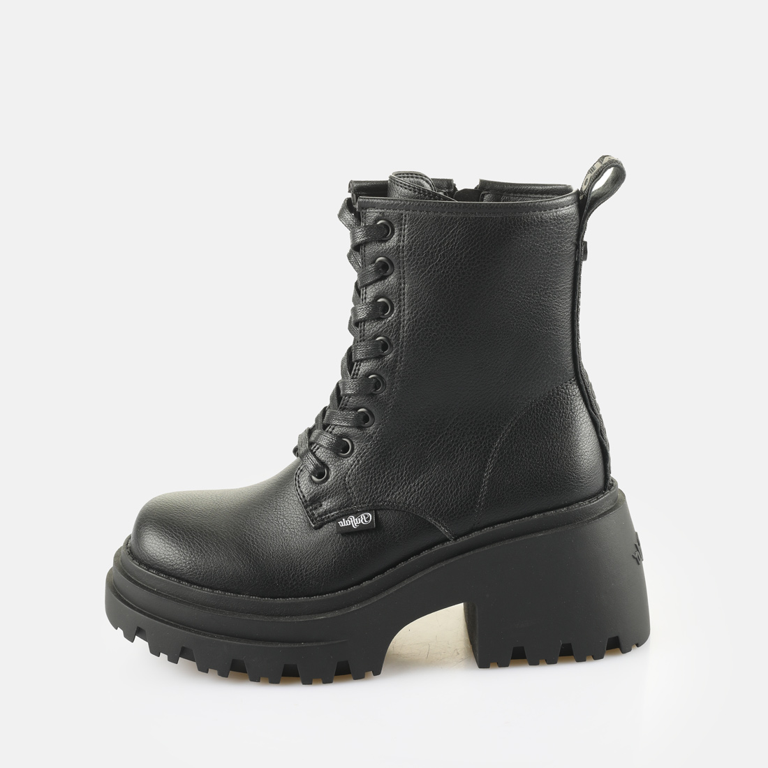Buffalo Donna Schwarz Bravr Lace Up