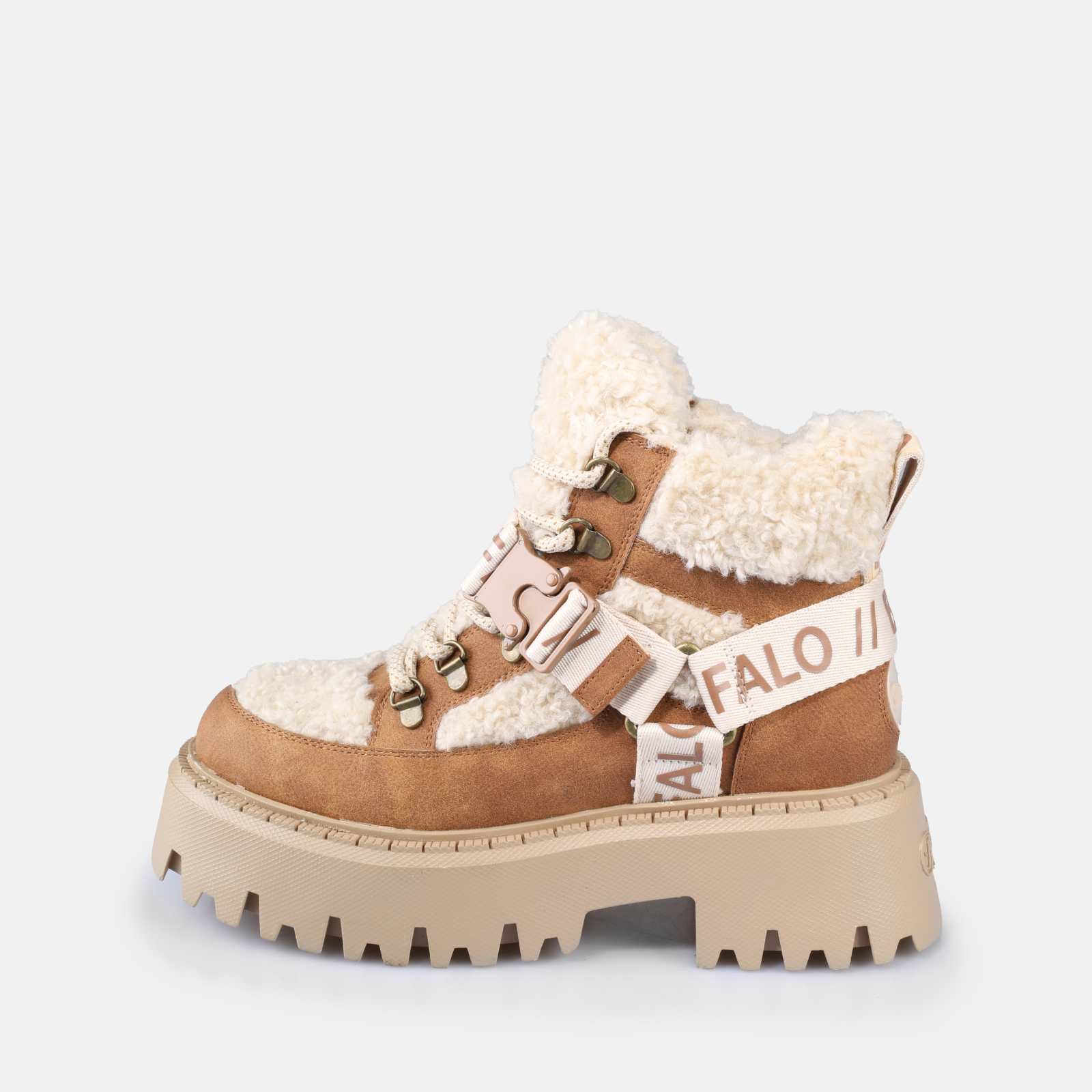 Buffalo Donna Beige Stivaletti Da Aspen Com Mid Warm - Immagine 3
