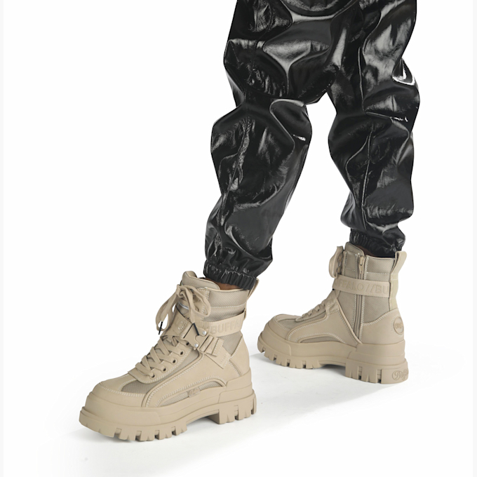 Buffalo Aspha Com1 Laceup Mid beige 62880 2