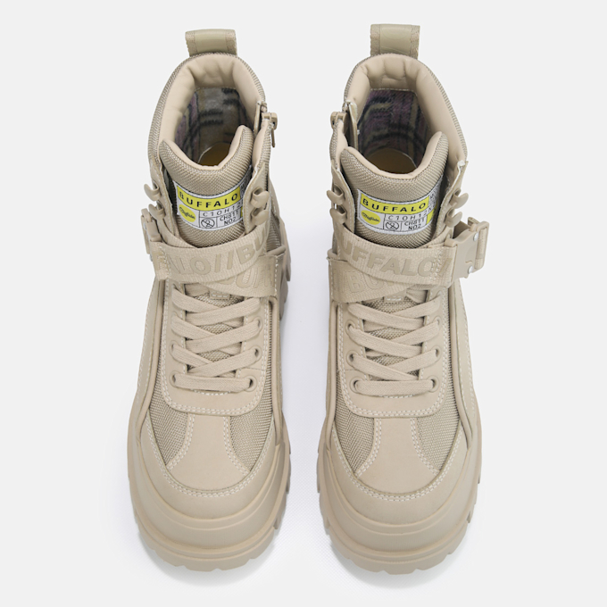 Buffalo Aspha Com1 Laceup Mid beige 62880 3