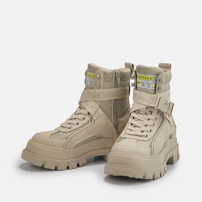 Buffalo Aspha Com1 Laceup Mid beige 62880 4
