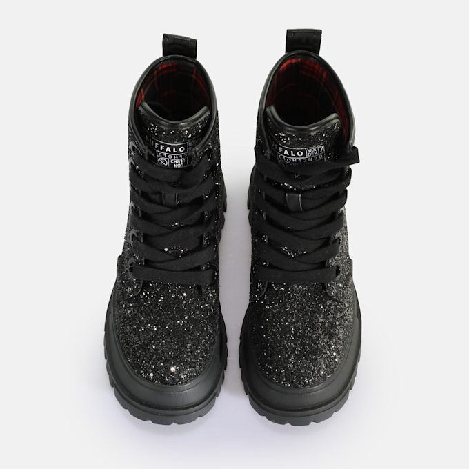 Buffalo Aspha Lace Up Hi black 63518 3