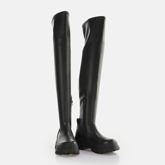Buffalo Aspha Stretch Overknee black 64620 4
