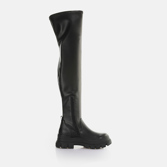 Buffalo Aspha Stretch Overknee black 64620 5