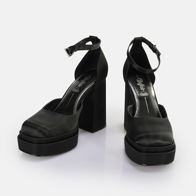 Buffalo MAY DORSAY - VEGAN SUEDE - BLACK/BROWN LEO black 63763 4