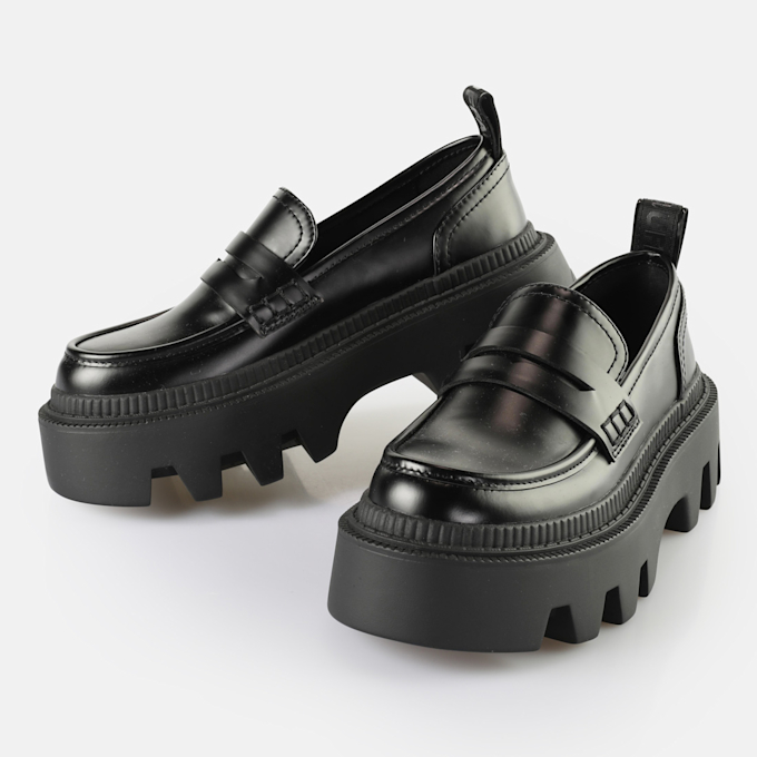 Buffalo Flora Loafer schwarz 64184 2