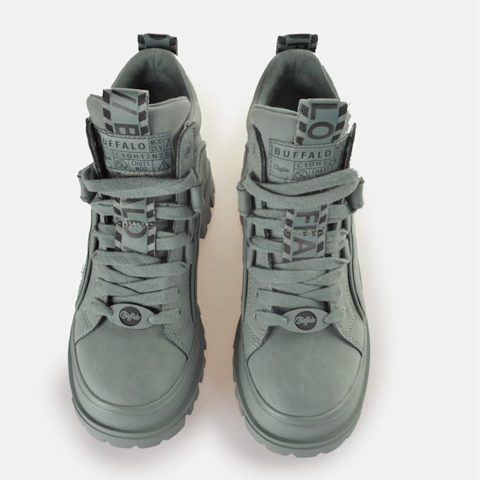 Buffalo ASPHA NC MID - VEGAN NUBUCK - KHAKI bleu 64190 3
