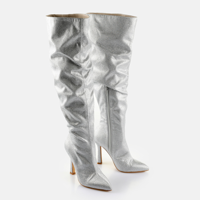 Buffalo Linda Boot Shine argent 64361 3