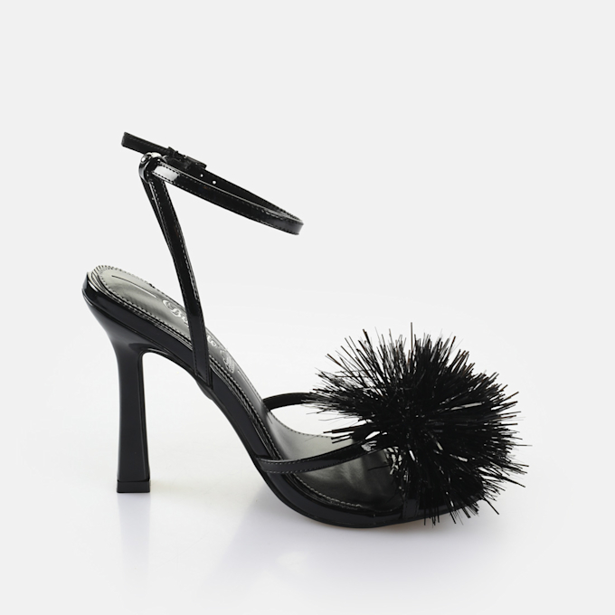 Buffalo FAIRY FLUFF - VEGAN PATENT - SILVER black 64412 4