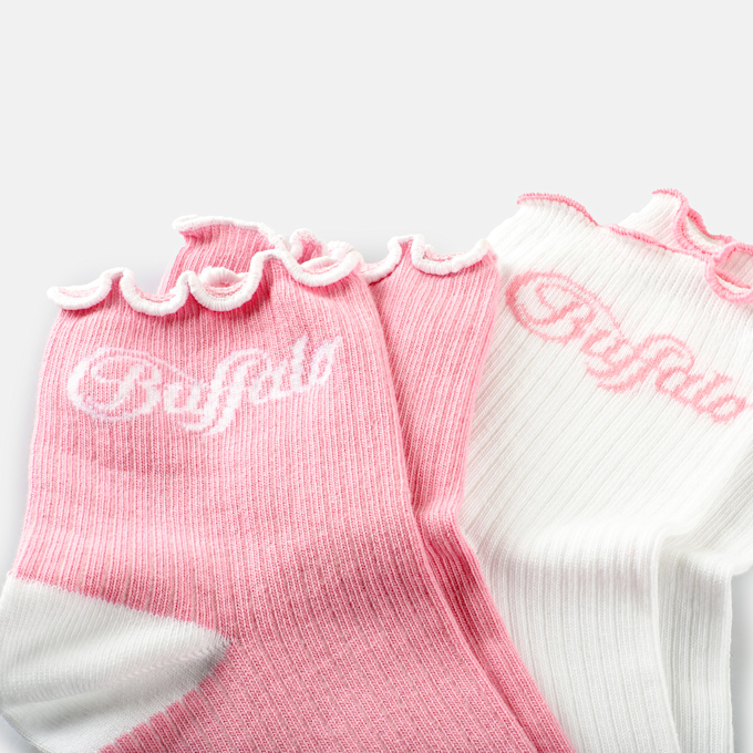 Buffalo Ruffles Rib Socks (2 Pack) weiß 64434 3