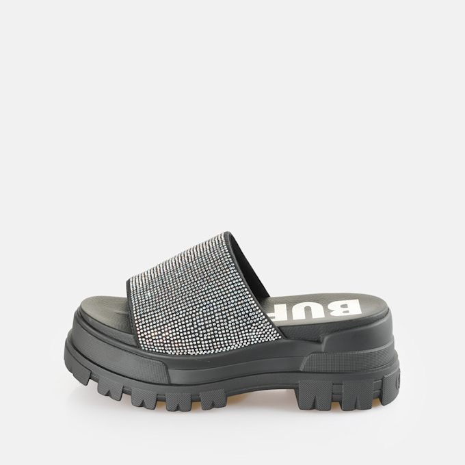 Buffalo Aspha Slide Glam black 64652 1
