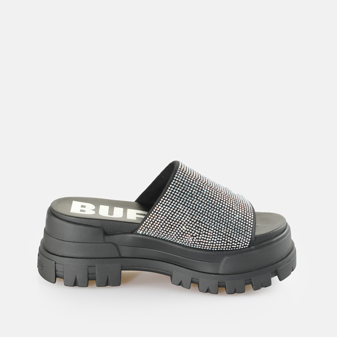 Buffalo Aspha Slide Glam black 64652 5