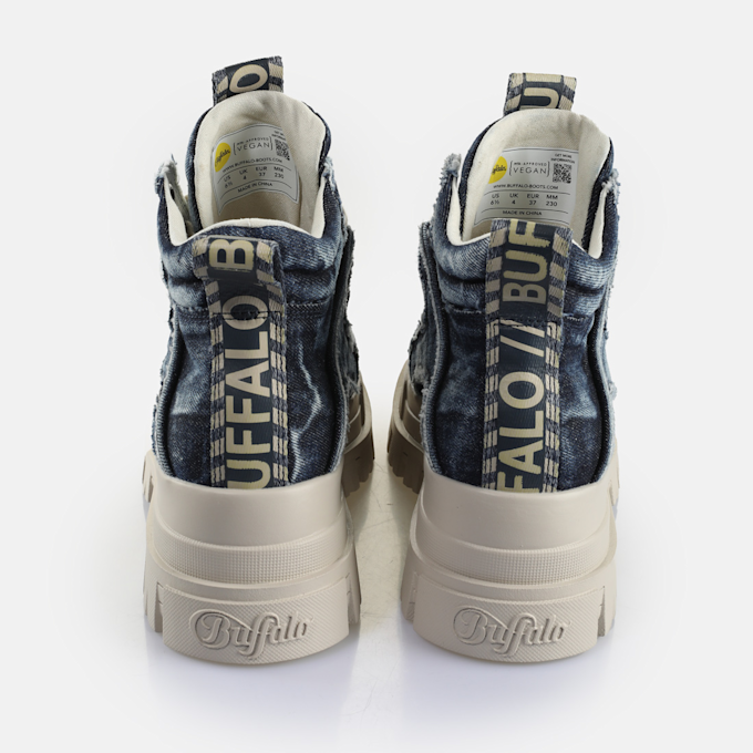 Buffalo ASPHA NC MID - VEGAN NUBUCK - KHAKI blue 91645 5