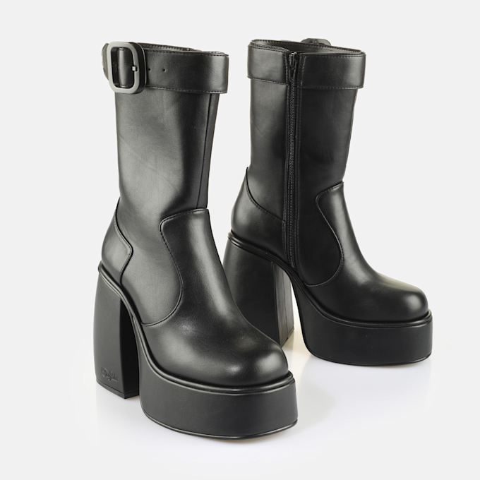 Buffalo Heart Bootie Buckle black 64837 3