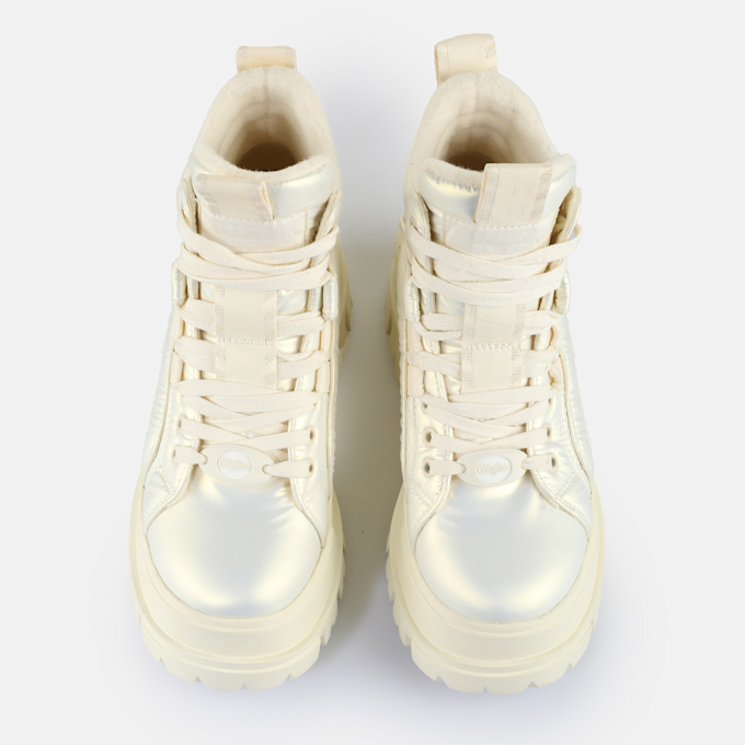 Buffalo ASPHA NC MID - VEGAN NUBUCK - KHAKI blanco 64860 2