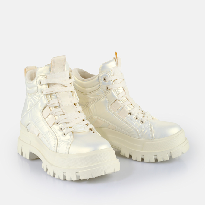 Buffalo ASPHA NC MID - VEGAN NUBUCK - KHAKI blanco 64860 3