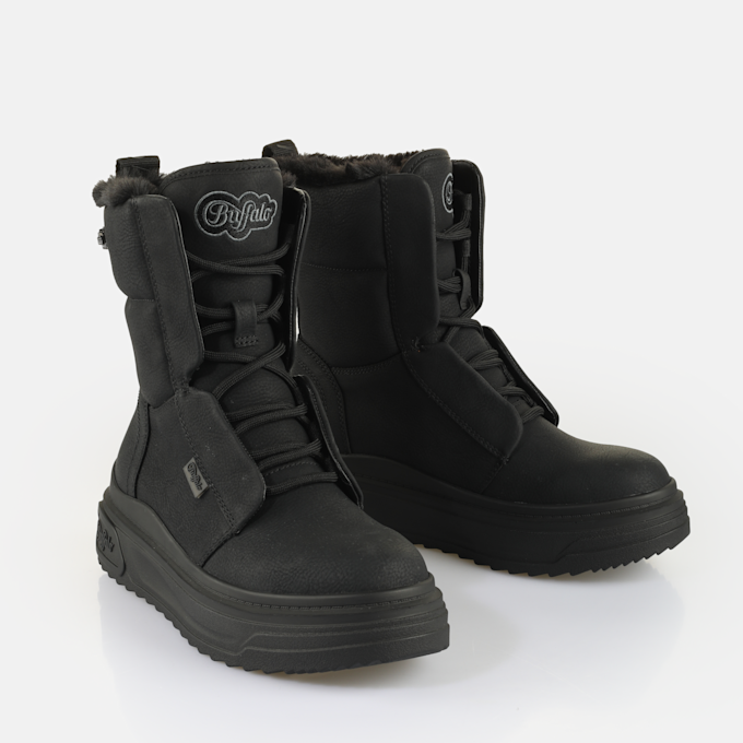 Buffalo Vectra Lace Up HI Warm black 64861 3