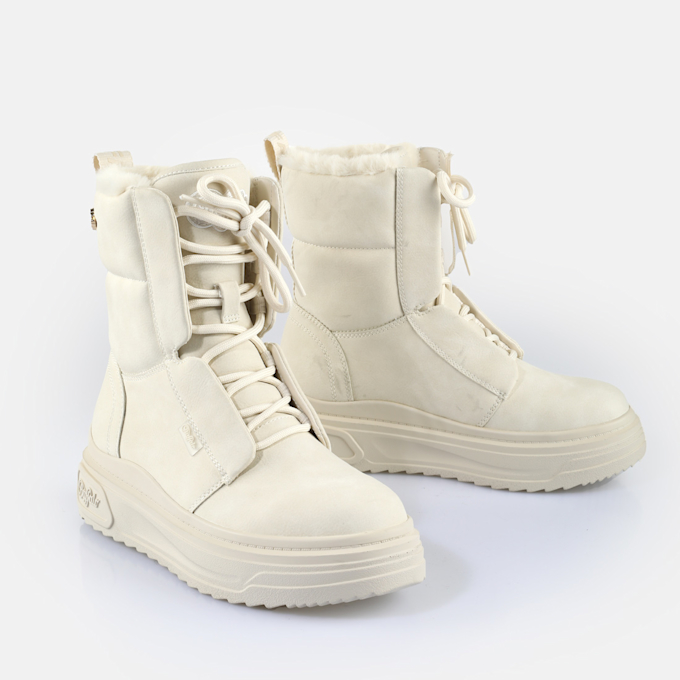 Buffalo Vectra Lace Up Hi Warm beige 64862 3