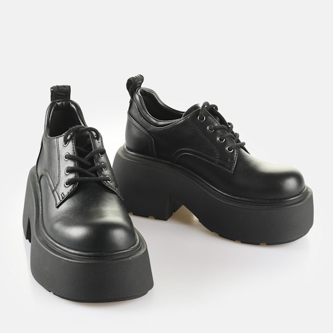 Buffalo Vicious Lace Up Lo noir 64920 3