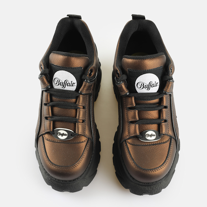 Buffalo Classic Low Leather negro 64933 2