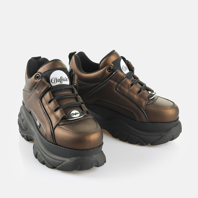 Buffalo Classic Low Leather negro 64933 3