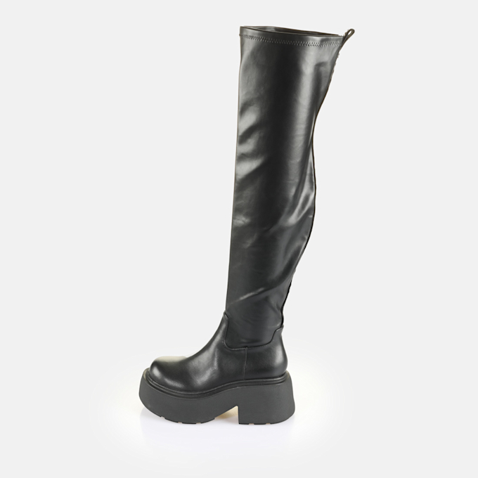 Buffalo Vicious Stretch Overknee black 64937 1