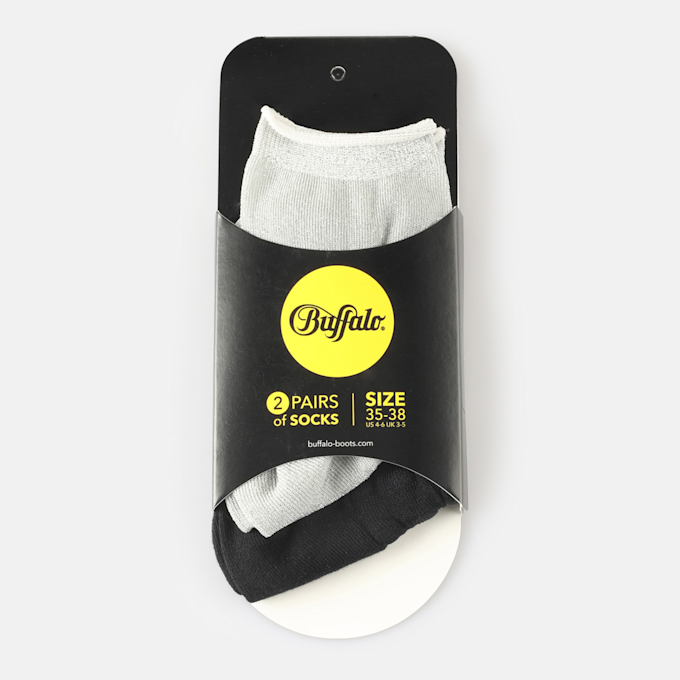 Buffalo Glamorous Duo Socks (2 Pack) schwarz 65068 2