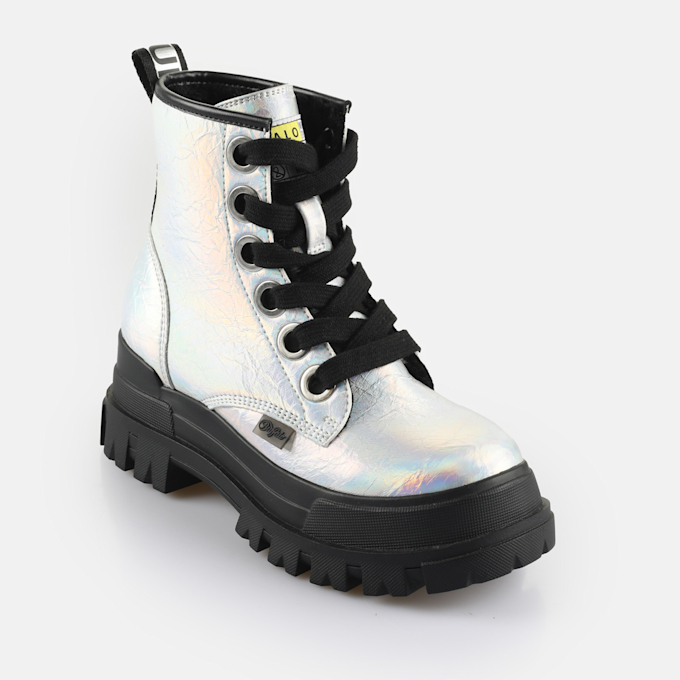 Buffalo Aspha Lace Up Hi Warm silber 65083 2