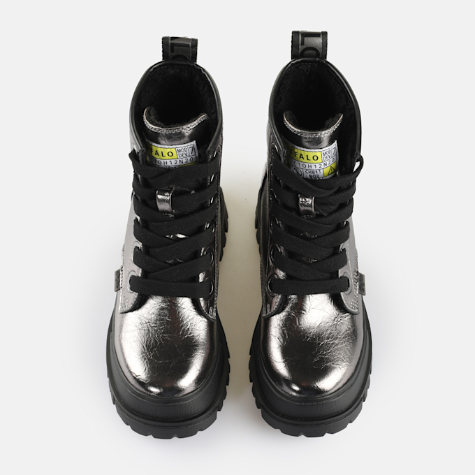 Buffalo Aspha Lace Up HI Warm silver 65081 2