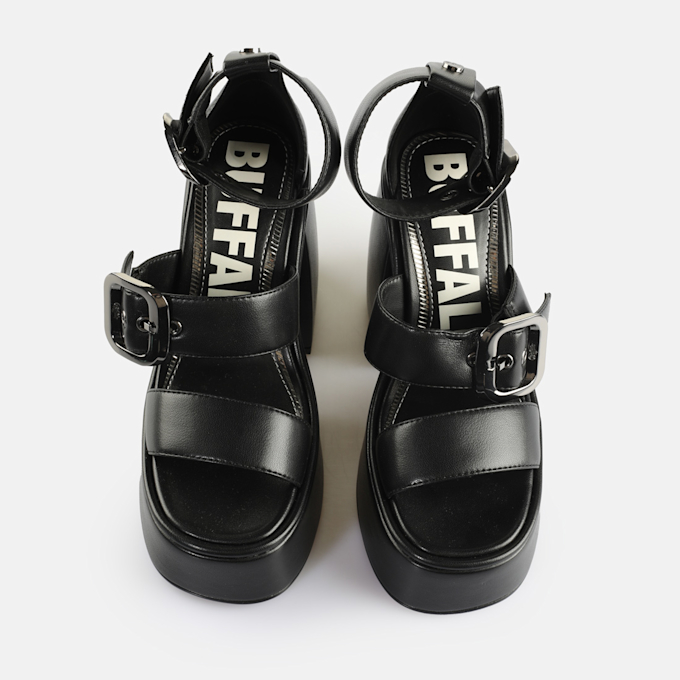Buffalo Heart Sandal black 65114 2