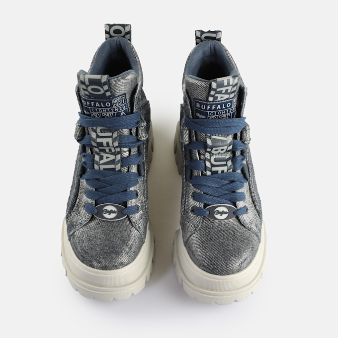 Buffalo ASPHA NC MID - VEGAN NUBUCK - KHAKI bleu 65146 2