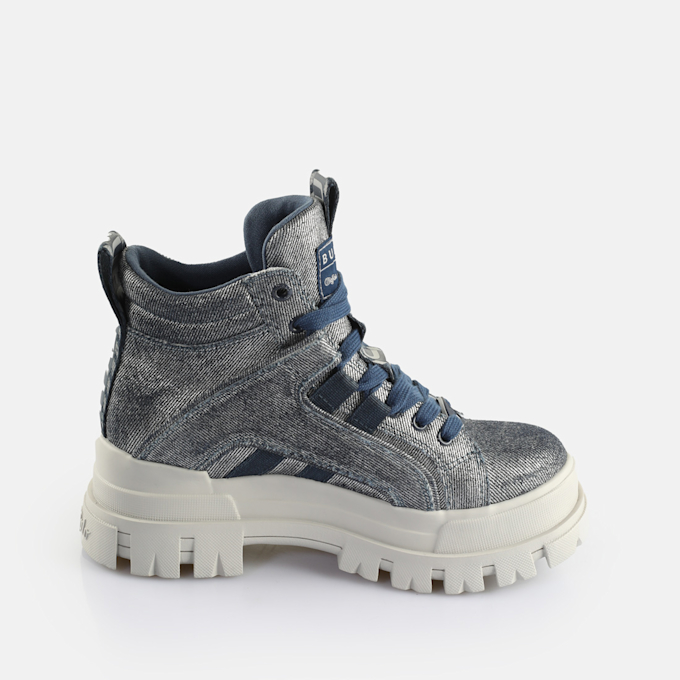 Buffalo ASPHA NC MID - VEGAN NUBUCK - KHAKI blue 65146 4