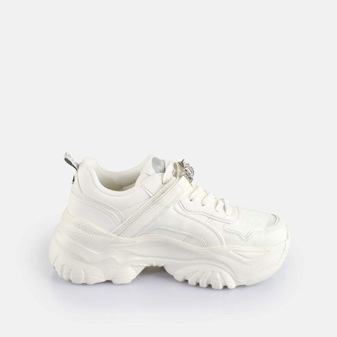 Baskets Buffalo Bliss Glam - Blanc Argenté - Femme - 95.00