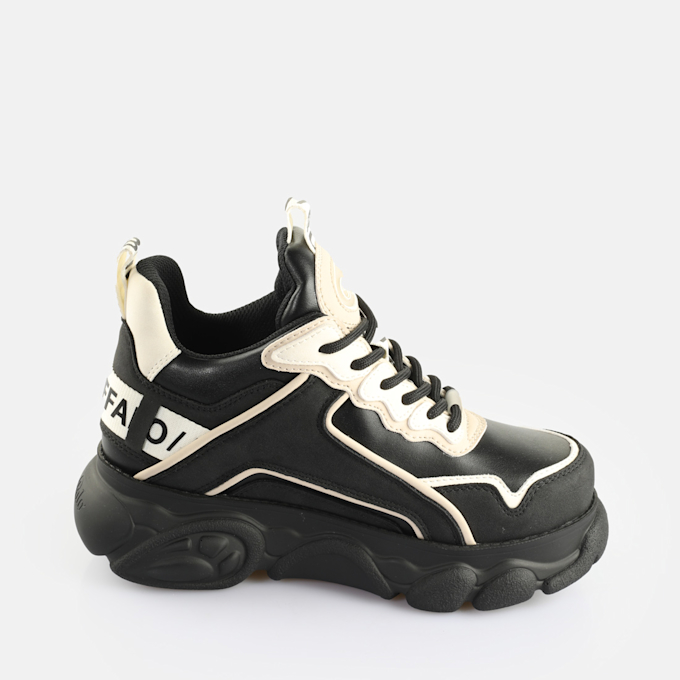 Buffalo CLD CHAI  - VEGAN NUBUCK/NAPPA - KHAKI/BLACK black 65170 4