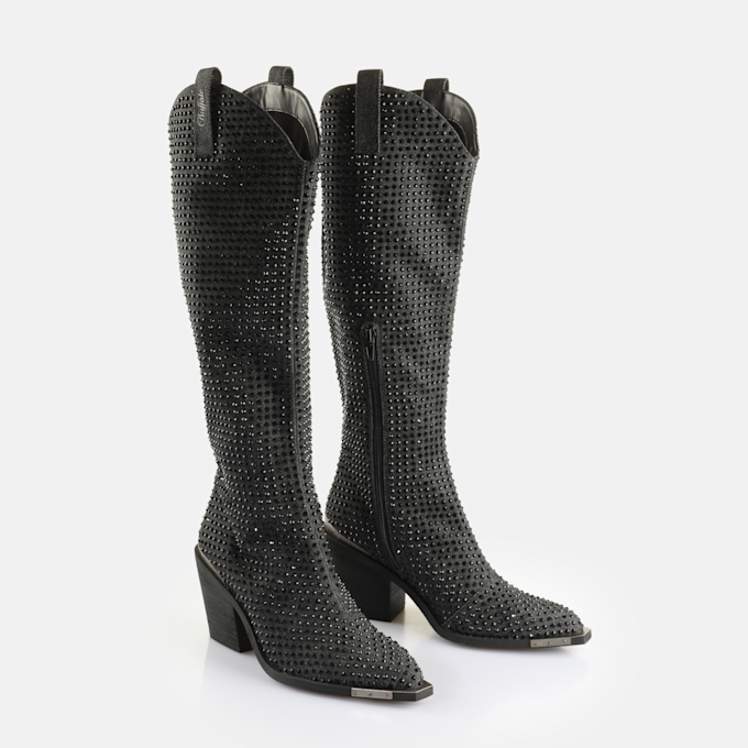 Buffalo West Boot HI Glam black 65187 3