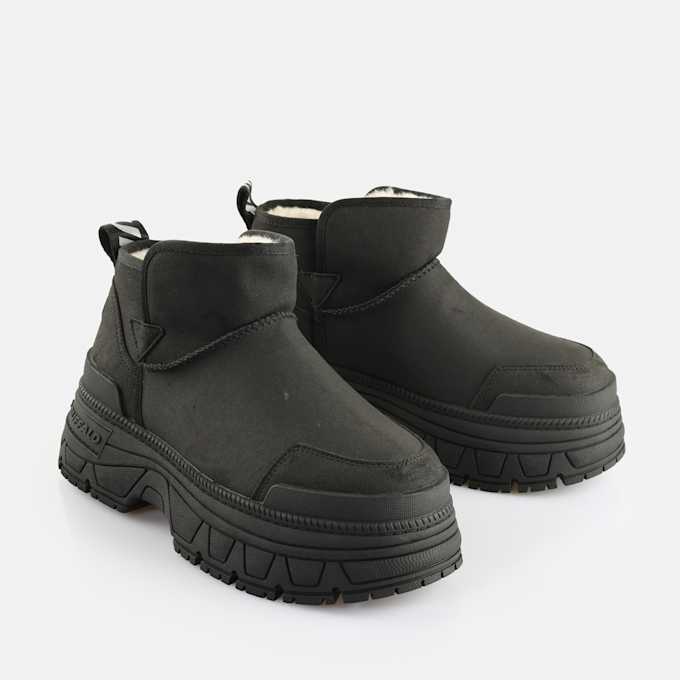 Buffalo Fusion Slip On Lo Warm black 65191 2
