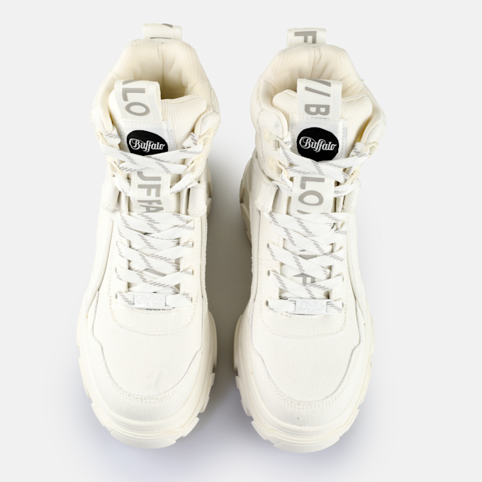 Buffalo VENOM MID - VEGAN NAPPA - COGNAC white 65221 2