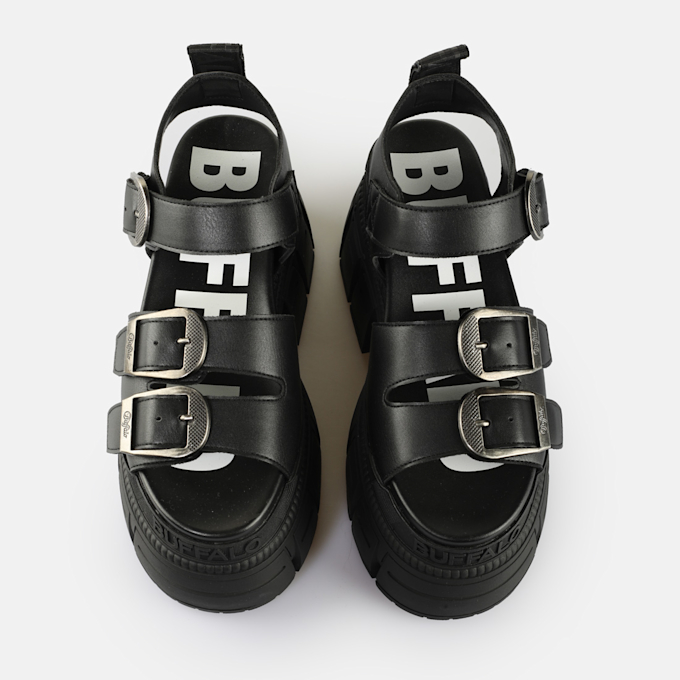 Buffalo Gospher Sandal black 65232 2