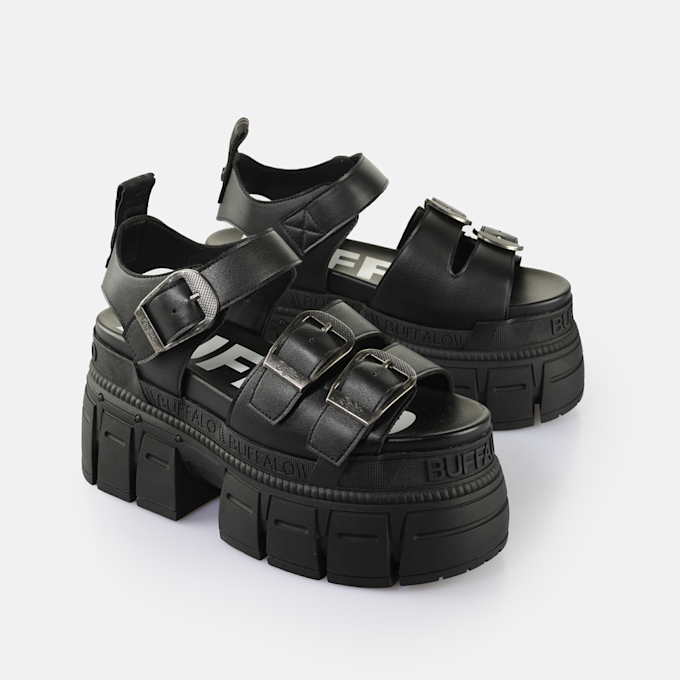 Buffalo Gospher Sandal black 65232 3