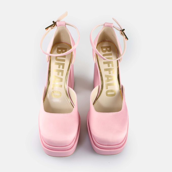 Buffalo MAY DORSAY - VEGAN SUEDE - BLACK/BROWN LEO light pink 65255 2