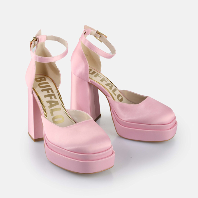 Buffalo MAY DORSAY - VEGAN SUEDE - BLACK/BROWN LEO light pink 65255 3