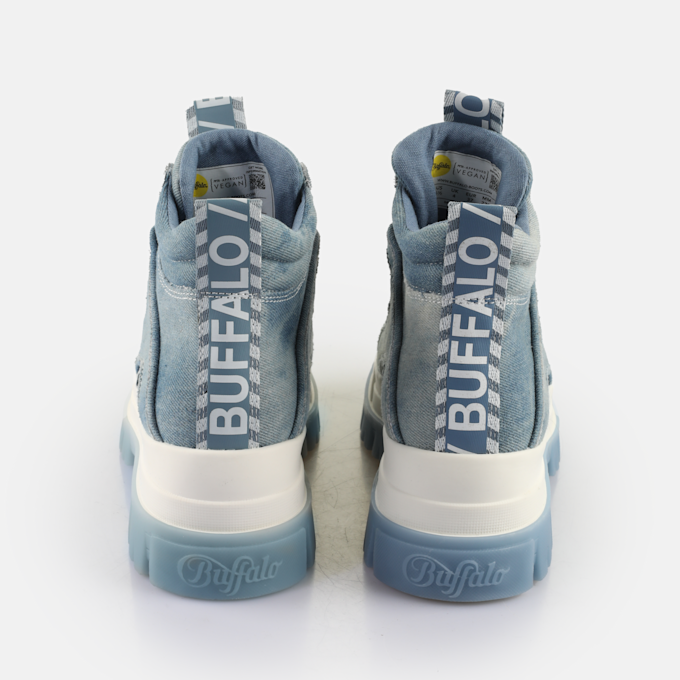 Buffalo ASPHA NC MID - VEGAN NUBUCK - KHAKI bleu 65298 5