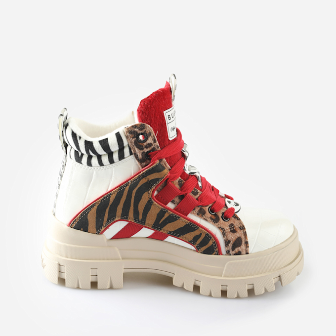 Buffalo ASPHA NC MID - VEGAN NUBUCK - KHAKI blanco 65401 4