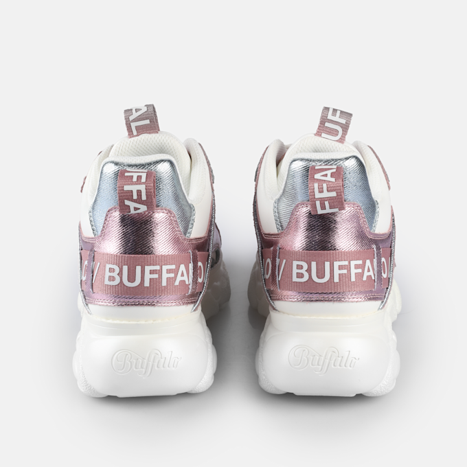 Buffalo CLD CHAI  - VEGAN NUBUCK/NAPPA - KHAKI/BLACK light pink 65451 5