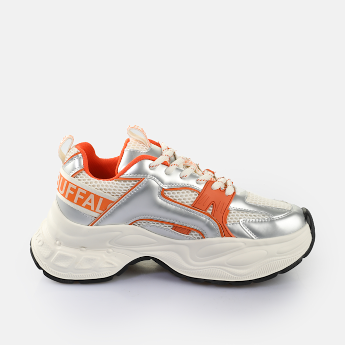 Buffalo YUNO - VEGAN NAPPA/MESH - CREAM/SILVER/PEWTER silber 65458 4