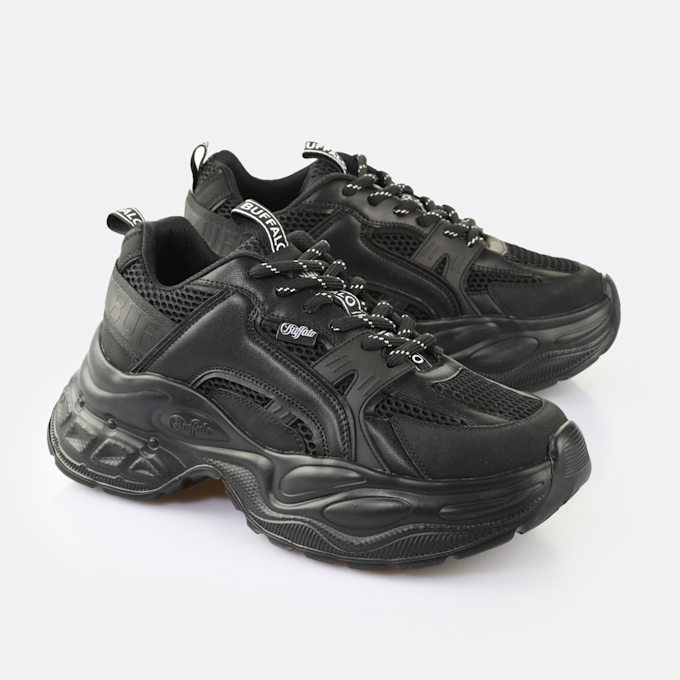 Buffalo YUNO - VEGAN NAPPA/MESH - CREAM/SILVER/PEWTER black 65459 3