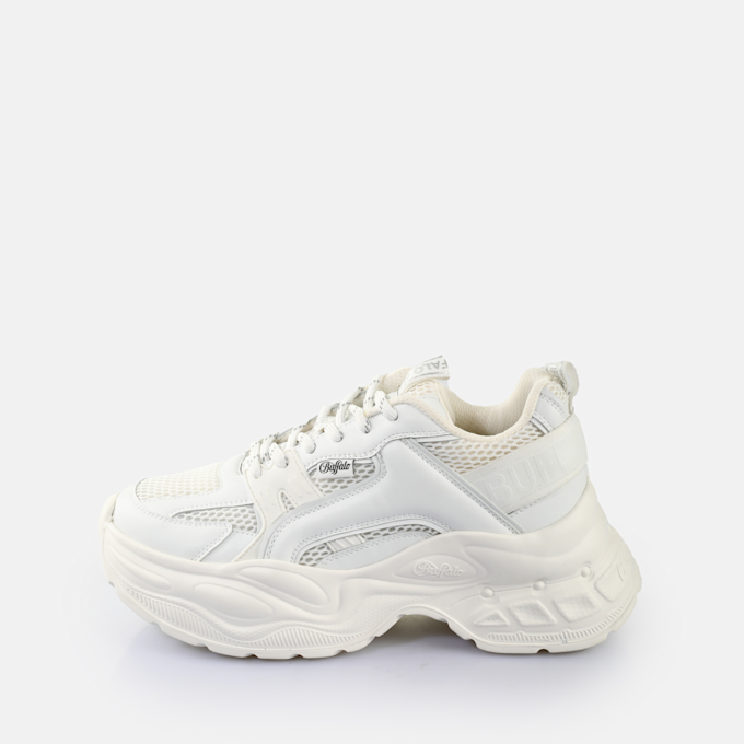 Buffalo YUNO - VEGAN NAPPA/MESH - CREAM/SILVER/PEWTER blanc 65460 1