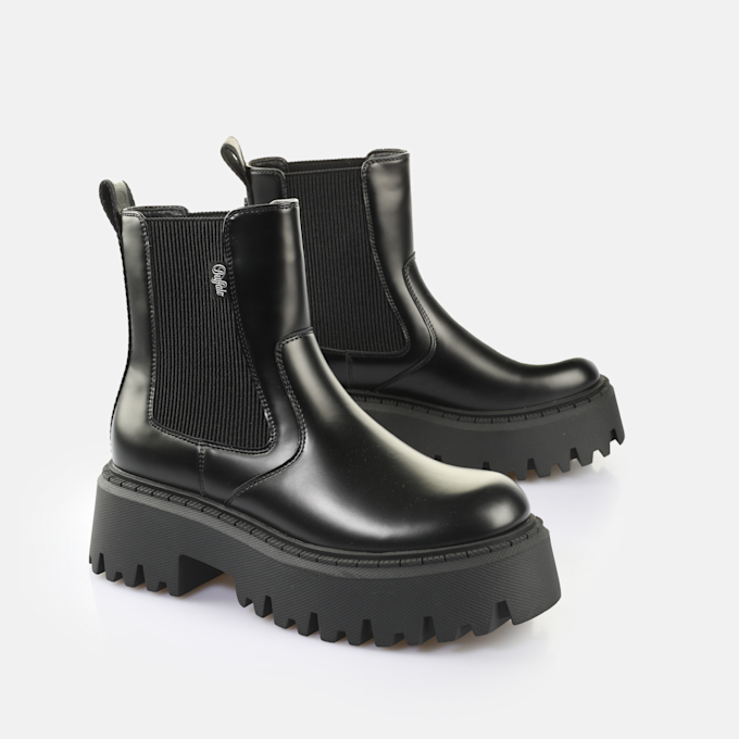 Buffalo ASPEN CHELSEA - VEGAN NUBUCK - GREY black 65480 3
