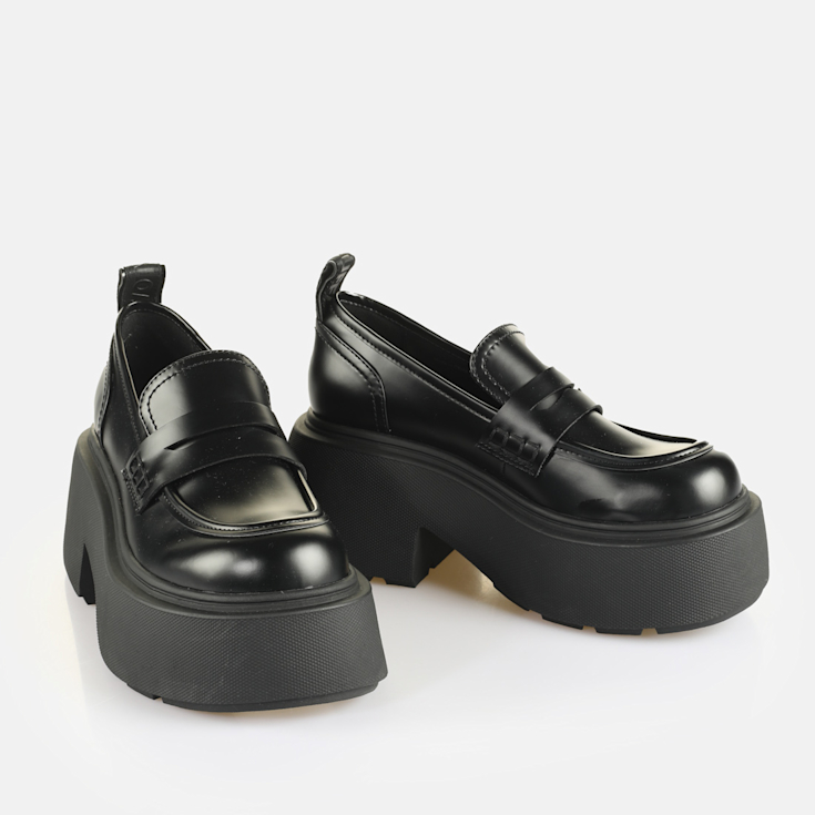 EU37】他サイズ有 Buffalo バッファロー 黒 厚底 VEGAN 新品