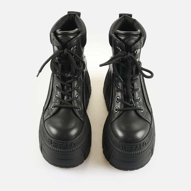 Buffalo Gospher Clog 厚底 ブラック Buy Buffalo Gospher Clog SND in black in the BUFFALO® Shop